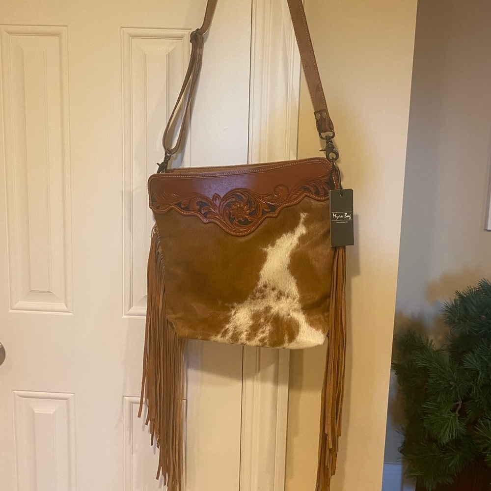 NWT Myra Cowboy Hand Tooled Bag